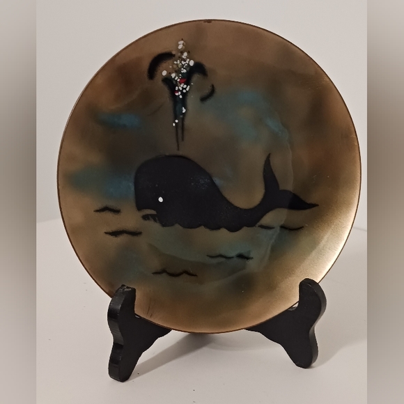 Vintage Bovano Handcrafted Copper Whale Plate - Picture 4 of 4